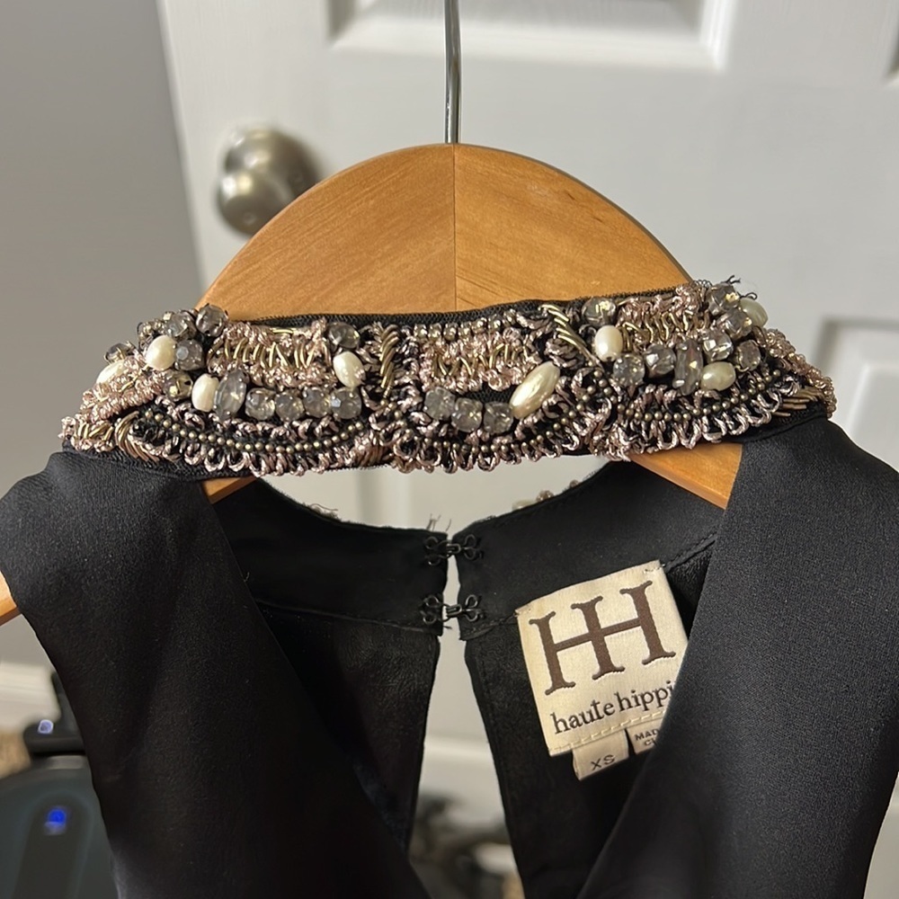 Haute Hippie Embellished Cut Out Top